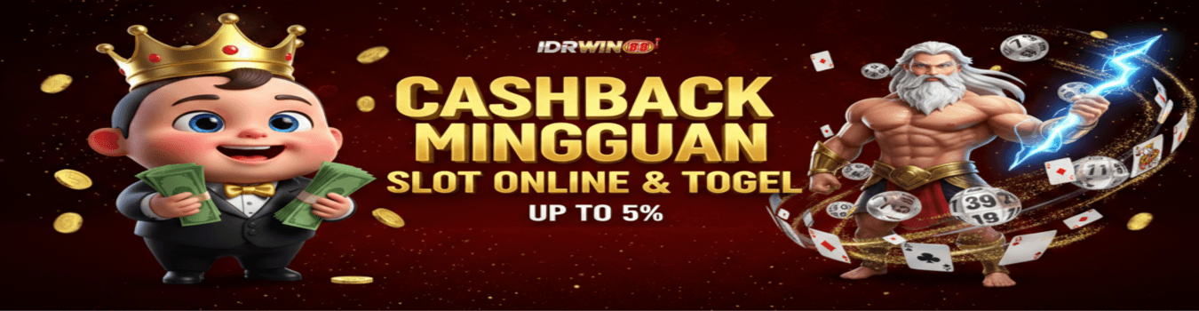 CASHBACK MINGGUAN SLOT & TOGEL 5%